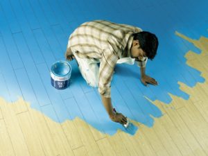 painting wooden floors